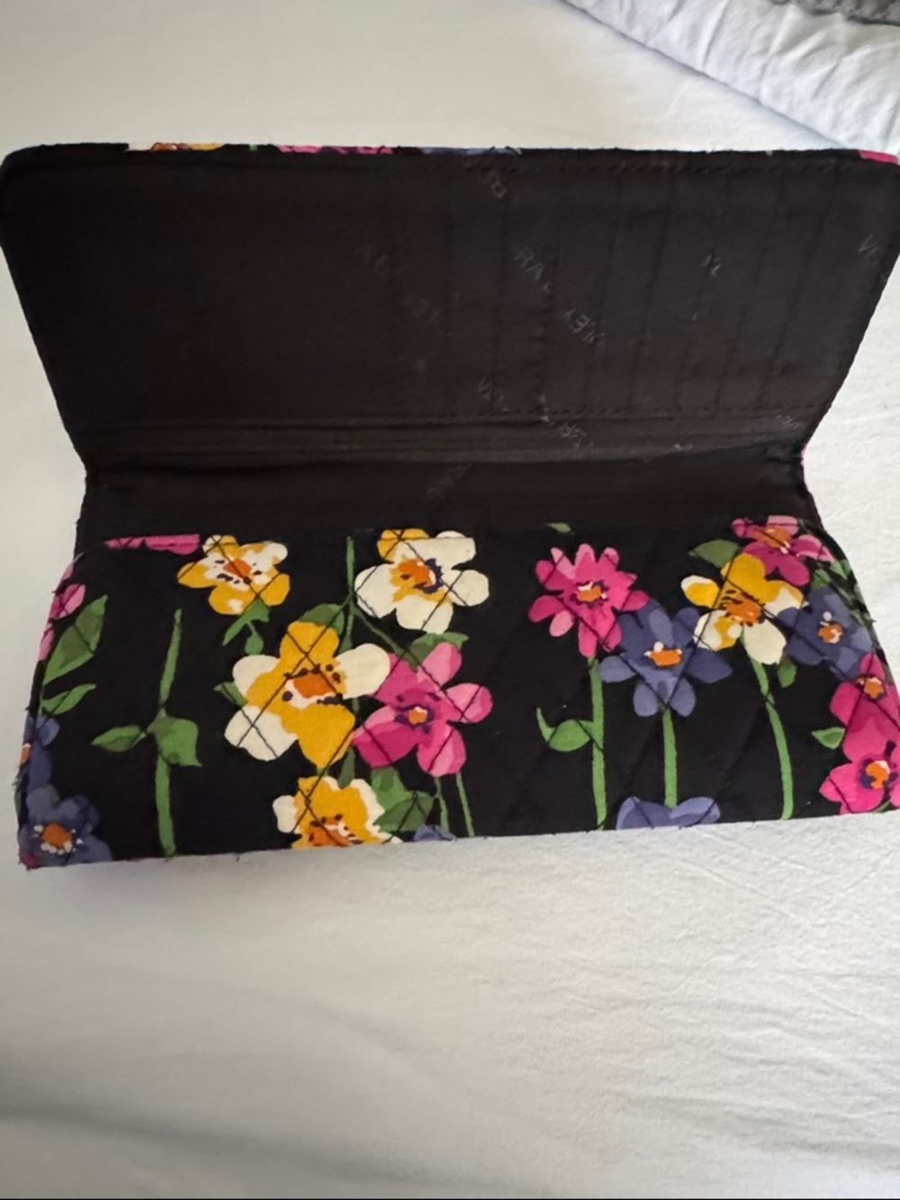 Vera Bradley tri-fold wallet in the retired Wildflower Garden pattern - Picture 3 of 5